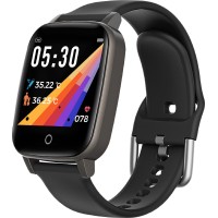 Sante Body Temperature Measurement Smart Watch STS2 Black Color with Black TPU Strap