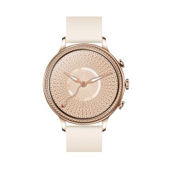 Sante Heart Rate, Blood Oxygen Monitoring Smart Watch SV60 Gold Color with Pink TPU Strap